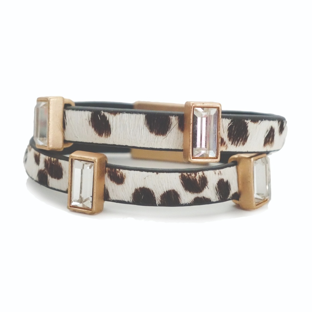 Animal Print Double Band Bracelet-J054-55